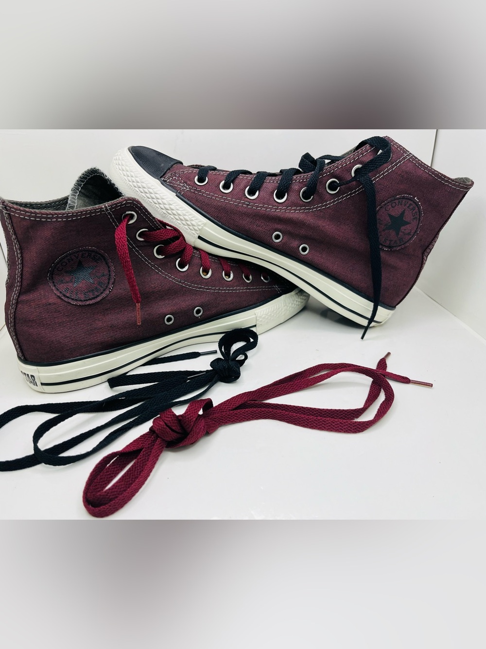 Converse Chuck Taylor High Top Shoes Burgundy Red Men's 9 / Women's 11